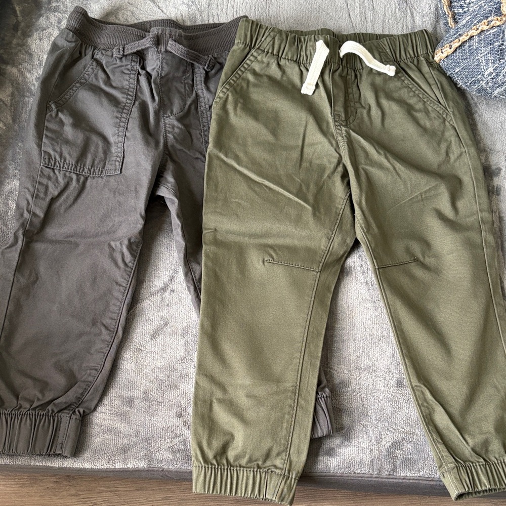 Cat & Jack Kids' Charcoal and Olive Joggers